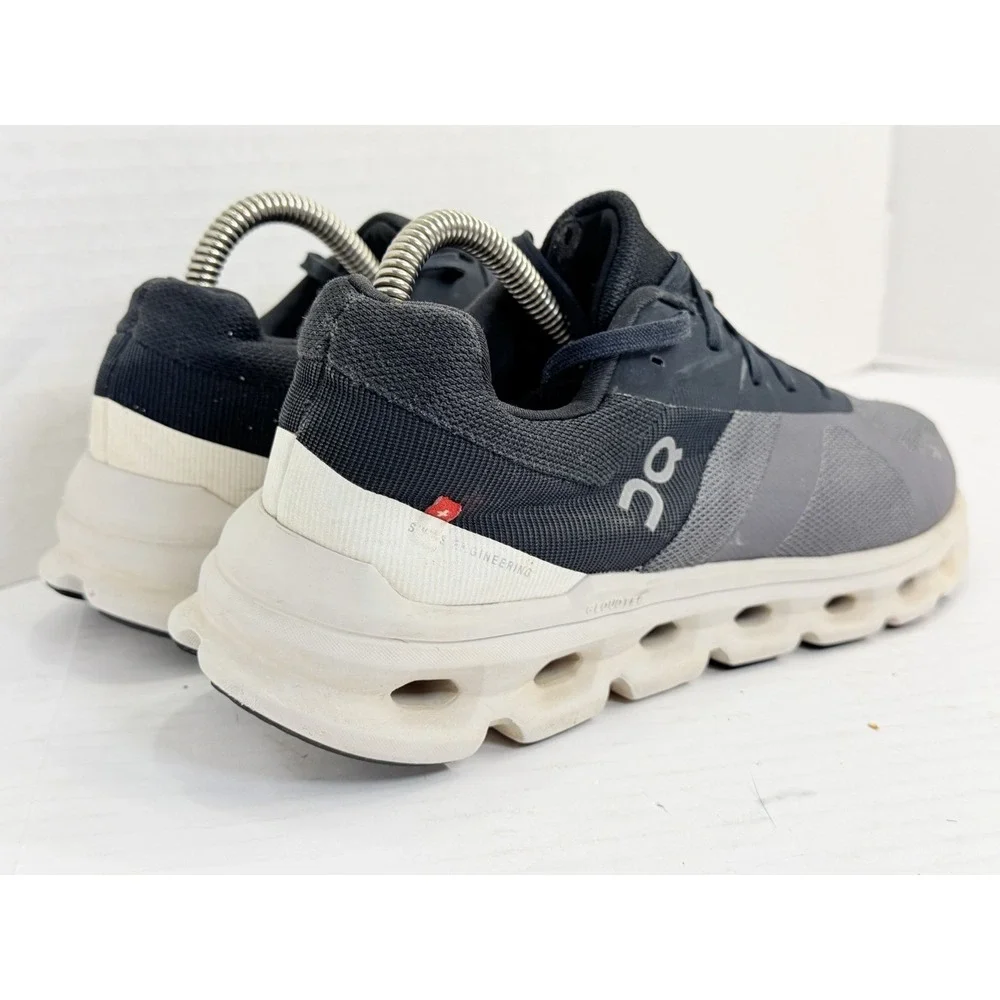 On Cloudrunner Men's US 7 Gray Black Running Shoes Swiss Engineering